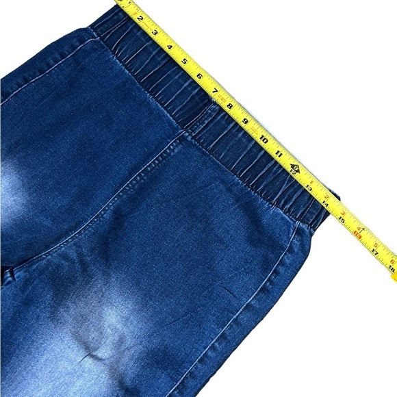 Home Folk Distressed High Rise Ombre Flare Jeans - Picture 12 of 14